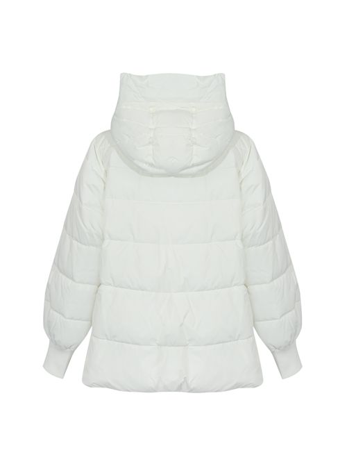 Piumino Crusca con cappuccio in tela tecnica Bianco PINKO | 105384 A2PEZ05